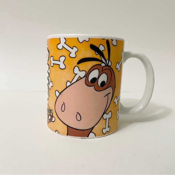 1993 MSC Hanna Barbera The Flintstones Dino Cartoon Coffee Mug - Picture 1 of 13